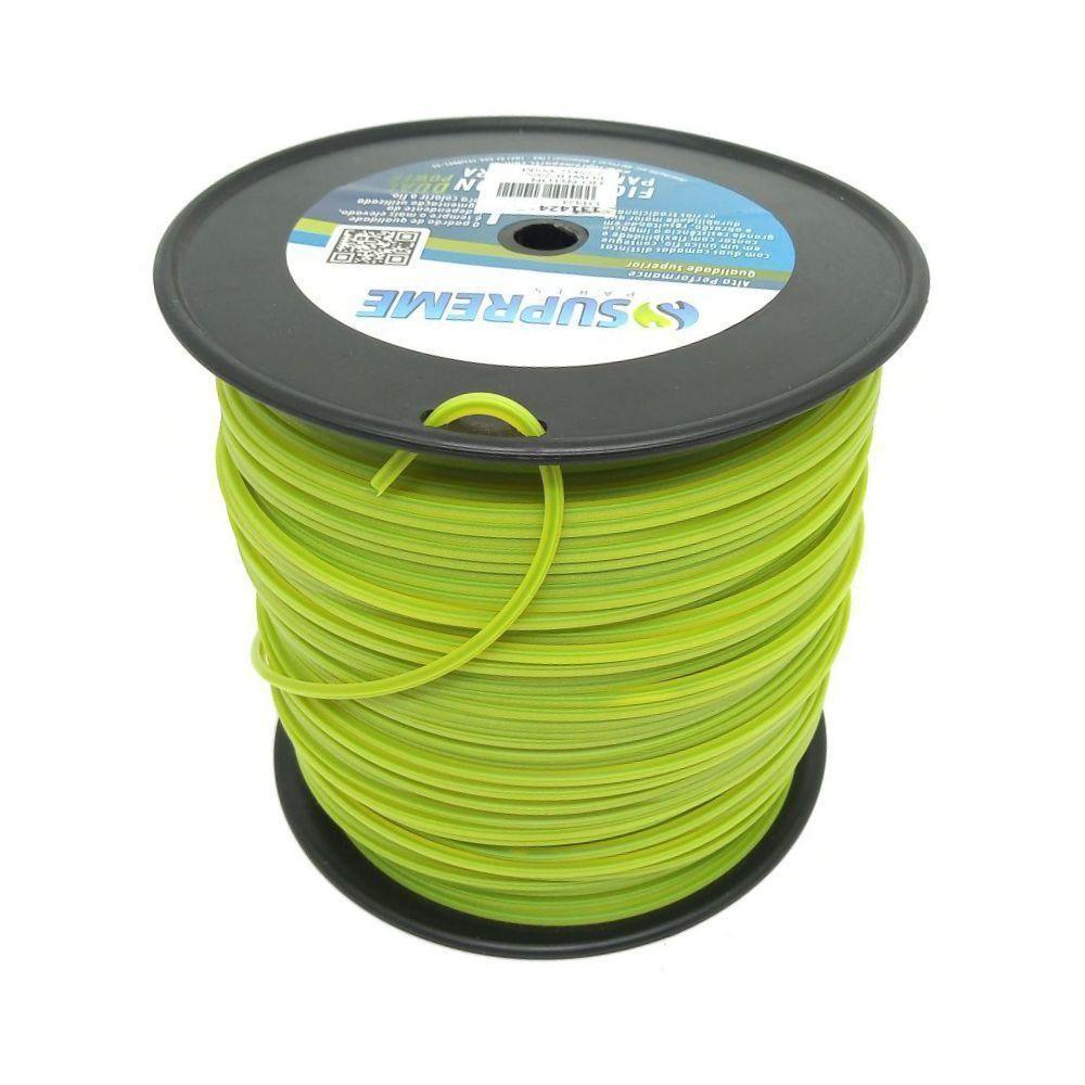 Fio Nylon Supreme Dual Power Redondo 2,65mm Rolo Com 2,25kg - 1