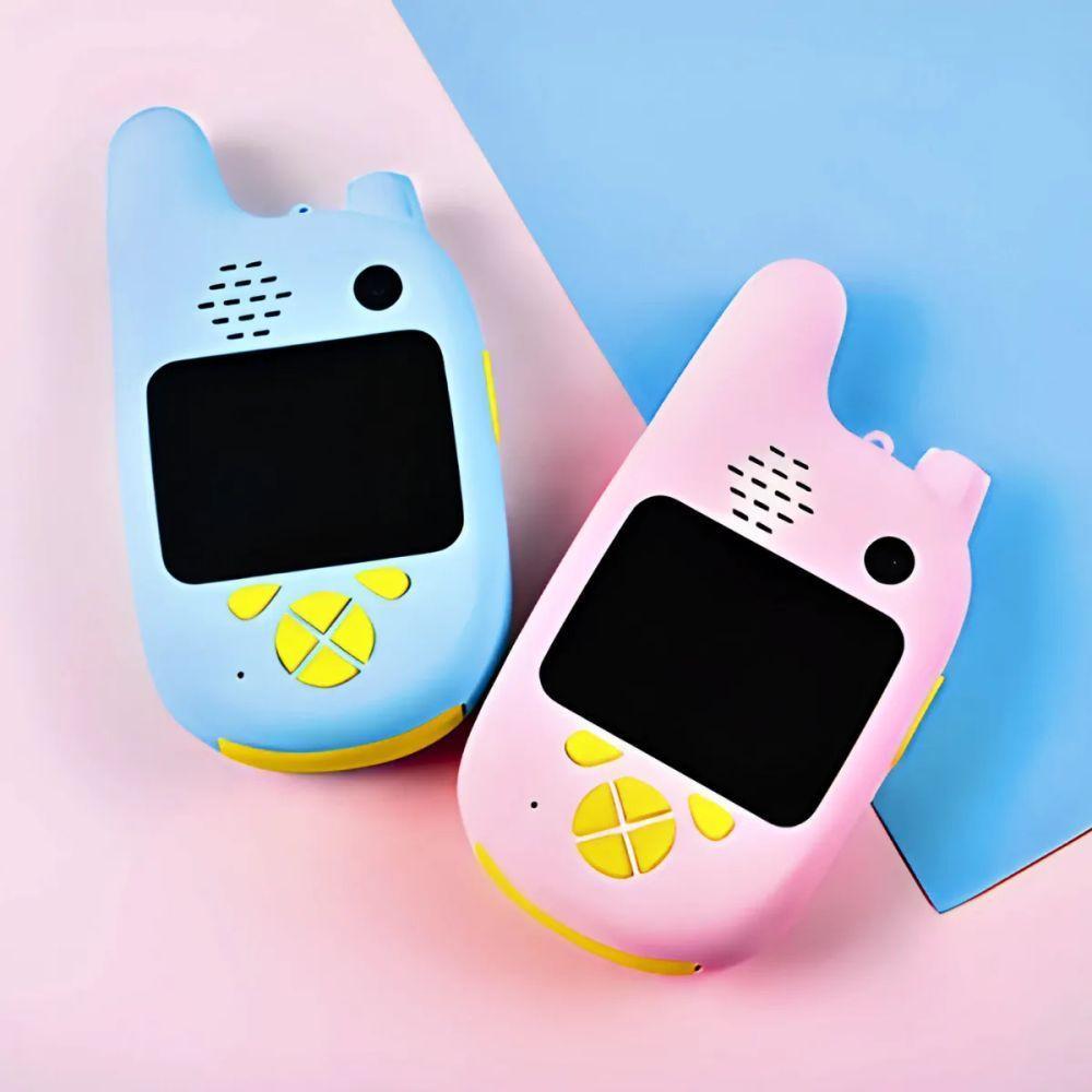 Walkie Talkie Infantil Com Câmera Digital Para Crianças - Par (azul E Rosa) - Bivolt - 2