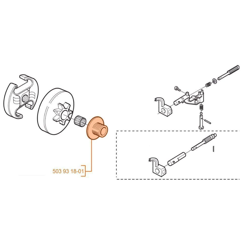 Sem Fim Bomba óleo Motosserra Husqvarna 345 445 445ii 450 - 4