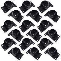 Kit 18 Chapinhas Chapa Inclinada 15º Com Tubo Fixação Preta - 1