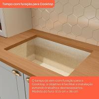 Cozinha Modulada Americana 8 Peças Balcão 120cm Cinza/nature Com Tampo - Móveis Henn Cinza/nature - 5