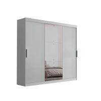 Guarda Roupa Casal Vitor Premium 3pts Com Espelho Moderna Branco - 2