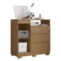 Guarda Roupa Solteiro Paris 2045150 Com Armário Multiuso 2000191 E Cômoda 2014143 Atacama - Aramóveis - 9