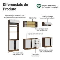 Armário De Cozinha Completa 270 Cm Rustic/branco Vik Madesa 02 Rustic/branco