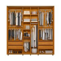 Guarda-roupa Casal Monet Ripado 2 Portas De Correr 4 Gavetas 1 Porta C/ Espelho - 7 Decor Cinamomo E Off White - 3