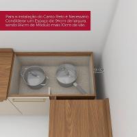 Cozinha Modulada Requinte 10 Peças Com Torre Quente 2 Fornos Nature/areia - Móveis Henn Nature/areia