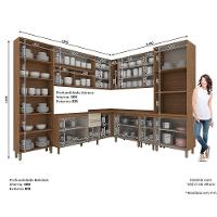 Cozinha Modulada Requinte 10 Peças Com Torre Quente 2 Fornos Nature/areia - Móveis Henn Nature/areia - 7