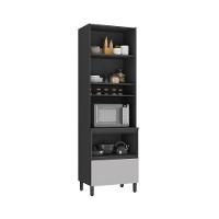 Cozinha Completa Itatiaia Lumina 270cm Em Madeira Mdf Grafite/fendi - 7