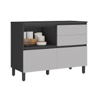 Cozinha Completa Itatiaia Lumina 270cm Em Madeira Mdf Grafite/fendi - 9