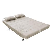 Sofá Cama Casal Com Almofadas 3 Lugares Chicago Suede Bege - 7