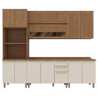 Cozinha Modulada Requinte 5 Peças Com Torre Quente 2 Fornos Nature/areia - Móveis Henn Nature/areia - 1