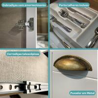Armário De Cozinha Completa C Balcão Milla Dusk Carraro Branco - 10
