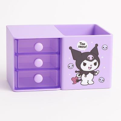 Porta Caneta Lapis Borracha - Casa Escritório - Sanrio Kuromi - Roxo