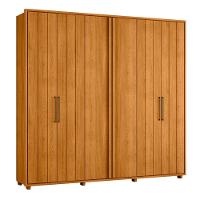 Guarda-roupa Casal Miró Ripado Com Escada 6 Portas 4 Gavetas - 7 Decor Cinamomo - 1
