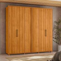 Guarda-roupa Casal Miró Ripado Com Escada 6 Portas 4 Gavetas - 7 Decor Cinamomo - 2