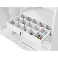 Guarda Roupa Casal Cadenza 2 Porta Correr 6 Gavetas Com Espelho 100% Mdf Branco Fenix