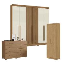 Guarda Roupa Casal 2030230 Atacama Areia Com Multiuso 2000191 E Cômoda 2014148 Atacama - Aramóveis - 1