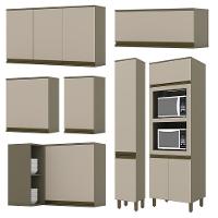 Cozinha Completa De Canto Connect 12 Peças Duna/cristal Com Torre Quente 2 Fornos - Móveis Henn Duna/cristal - 3