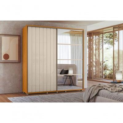 Guarda Roupa Casal Monet 2 Portas de Correr 4 Gavetas Cinamomo-off MDF