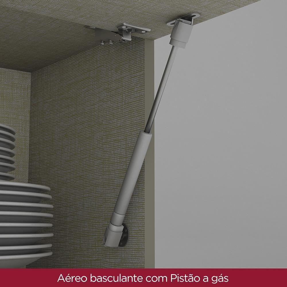 Cozinha Modulada Connect 4 Peças Balcão 120cm Duna/cristal Com Tampo Mdp - Móveis Henn Duna/cristal - 3