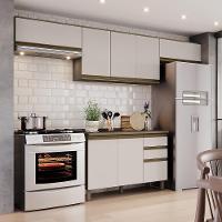 Cozinha Modulada Connect 4 Peças Balcão 120cm Duna/cristal Com Tampo Mdp - Móveis Henn Duna/cristal - 2