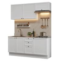 Armário De Cozinha Compacta 180 Cm Branco Vik Madesa 01 Branco - 2
