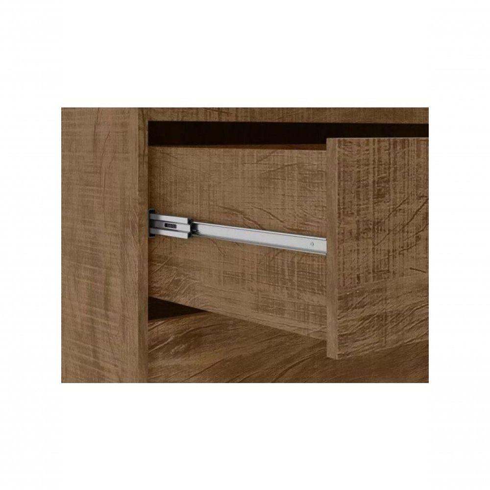 Guarda Roupa Casal Cadenza 2 Porta Correr 6 Gavetas Com Espelho 100% Mdf Castanho Fenix - 6