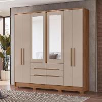 Guarda Roupa Casal San Francisco E Cômoda Texas Carvalho Fendi - Moval - 8