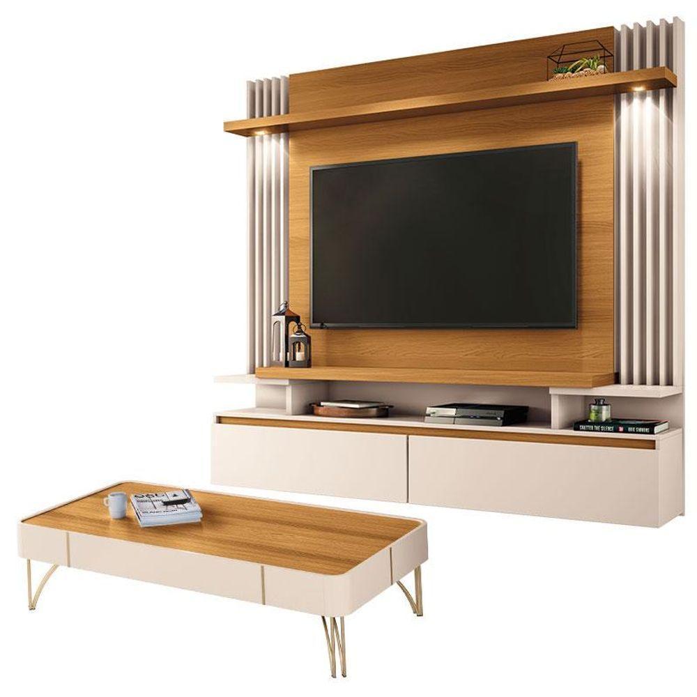 Home Suspenso Cosmo E Mesa De Centro Cadenza Cinamomo Off White - Hb Móveis - 1