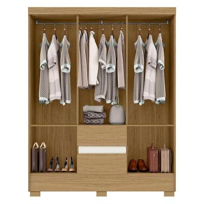 Guarda Roupa Casal Coimbra 6 Portas 2 Gavetas Atacama Off White e Armário Multiuso