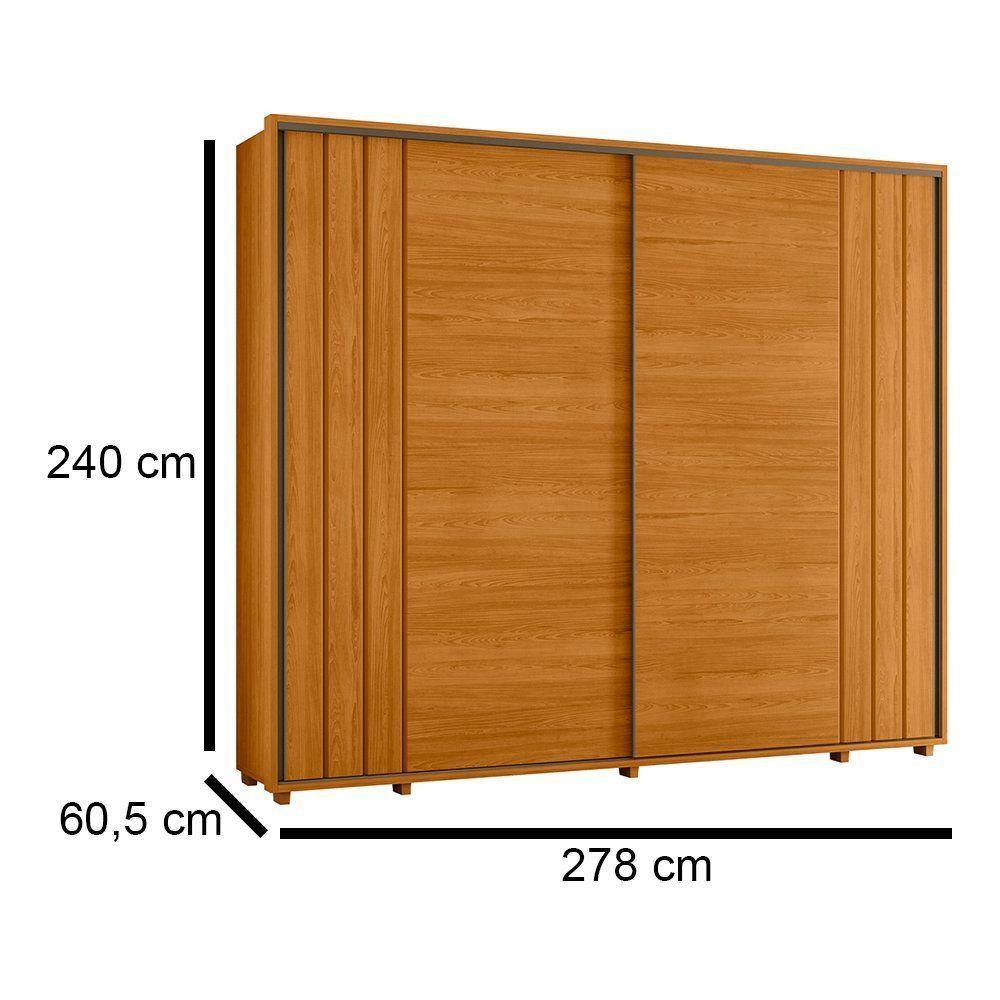 Guarda-roupa Casal Dalí Ripado Com Escada 2 Portas 8 Gavetas - 7 Decor Cinamomo E Off White - 4