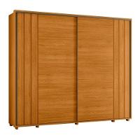 Guarda-roupa Casal Dalí Ripado Com Escada 2 Portas 8 Gavetas - 7 Decor Cinamomo E Off White - 1