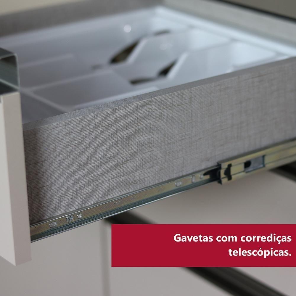 Cozinha Modulada Connect 4 Peças Com Torre Quente 1 Forno Duna/cristal - Móveis Henn Duna/cristal - 4