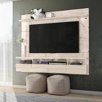 Painel Bancada Suspensa Para Tv 60 Polegadas Lana 1.8 - 7 Decor Calacata E Off White - 2
