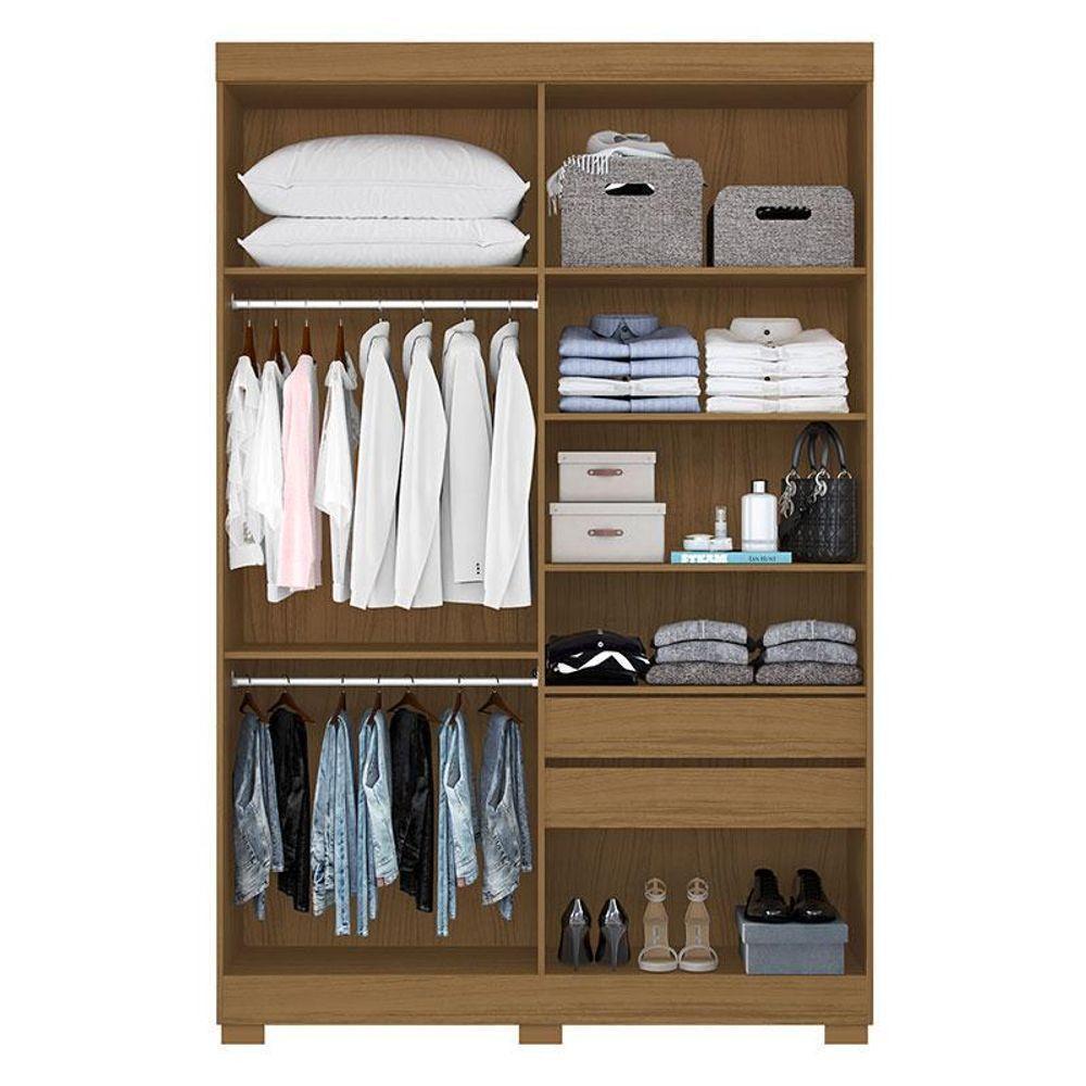Guarda Roupa Casal 2030240 Atacama Areia E Armário Multiuso New 2000192 Atacama - Aramóveis - 3