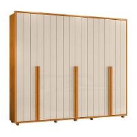 Guarda-roupa Casal Volpi Ripado 6 Portas 6 Gavetas - 7 Decor Cinamomo E Off White - 1