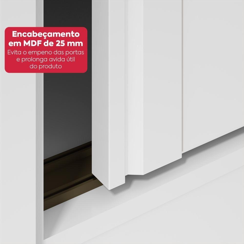 Guarda-roupa 2 Portas De Correr 2 Gavetas Easy Com Espelho E Pés Light Branco - 7