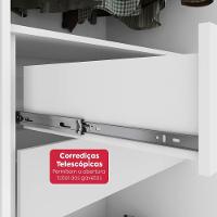 Guarda-roupa 2 Portas De Correr 2 Gavetas Easy Com Espelho E Pés Light Branco - 5