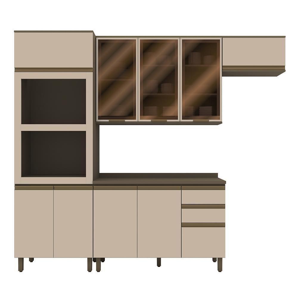 Cozinha Modulada Connect 4 Peças Com Torre Quente 2 Fornos Duna/cristal - Móveis Henn Duna/cristal - 1