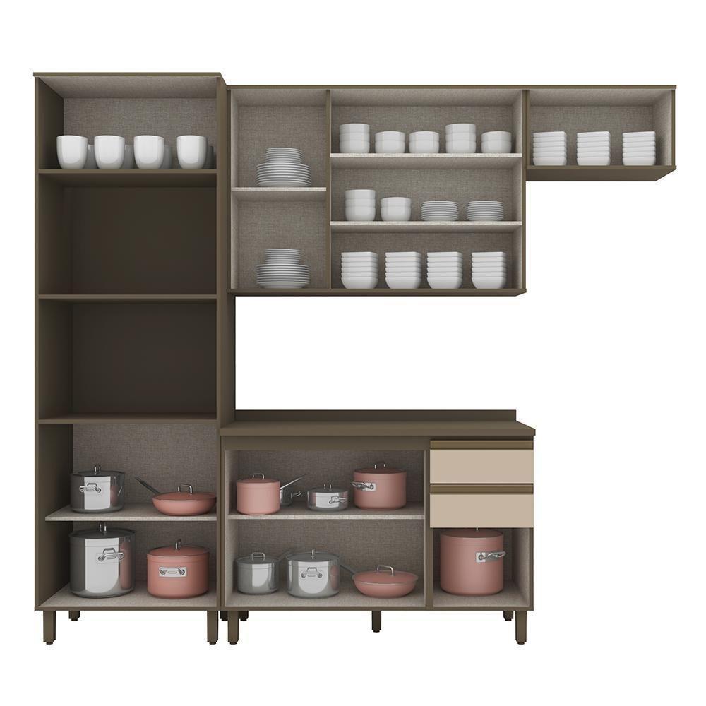 Cozinha Modulada Connect 4 Peças Com Torre Quente 2 Fornos Duna/cristal - Móveis Henn Duna/cristal - 5