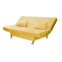 Sofá Cama Casal Com Almofada Califórnia Suede Amarelo - 8