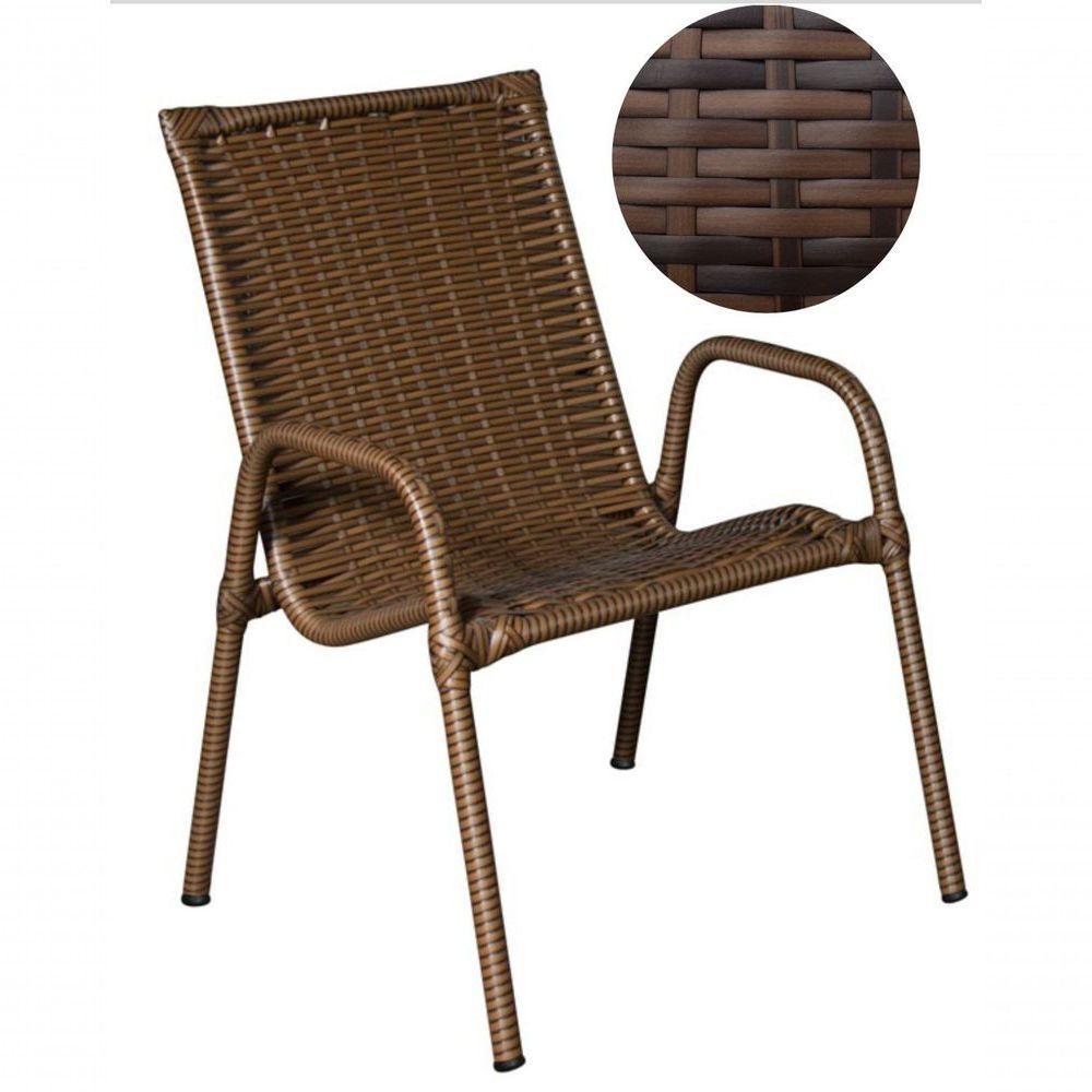 Kit 2 Cadeiras Ipanema Area Externa, Jardim Junco Chocolate - 2