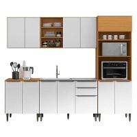 Cozinha Modulada Luana Composição 4 Cinamomo Branco - Aramóveis - 1