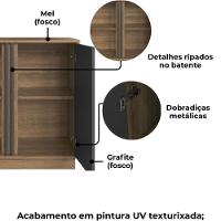 Conjunto Para Escritorio Office 3 Peças Cm4080 Faem Mel Grafite - 8