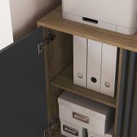 Conjunto Para Escritorio Office 3 Peças Cm4080 Faem Mel Grafite - 9