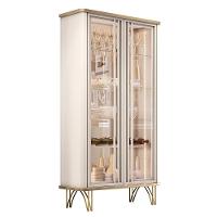 Sala De Jantar Com Cristaleira évora E Balcão Buffet Saluti Off White-champanhe Hb Móveis Off White-champanhe - 3