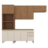 Cozinha Modulada Requinte 4 Peças Com Torre Quente 2 Fornos Nature/nature/areia - Móveis Henn Nature/nature/areia - 1