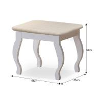 Penteadeira Camarim New Seul Branco Com Banqueta Almofadada - Móveis Luapa Branco - 5