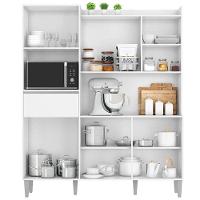 Armário Para Cozinha Kit Ambiente Isabel Branco Brilho - Ajl - 3