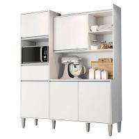Armário Para Cozinha Kit Ambiente Isabel Branco Brilho - Ajl - 5